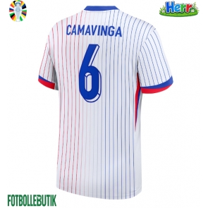 Frankrike Eduardo Camavinga #6 Bortatröja EM 2024 Kortärmad